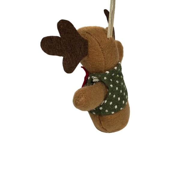 Christmas Ornament Stuffed Animal Plush Bowtie Moose Holiday Tree Wreath Decor - Picture 8 of 13